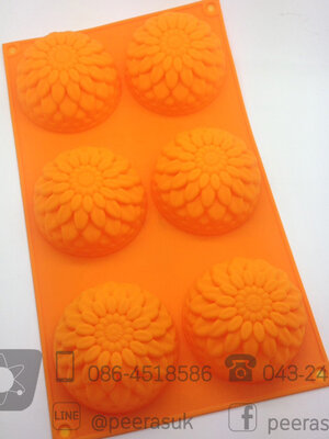 พิมพ์สบู่ดอกไม้ 6 ช่อง ขนาดประมาณ 100 กรัม