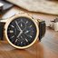 Citizen BU2023-12E นาฬิกาข้อมือผู้ชาย Eco-Drive Calendrier World Time Leather Men's Watch