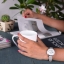 Fossil ES4377 นาฬิกาผู้หญิง Fossil รุ่น ES4377, Jacqueline Three-Hand Mineral Gray Leather Women's Watch