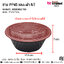ชาม PP45 830ml. แดง+ฝา NT @ แพคละ 25 ชิ้น / หีบละ 16 แพค (400 ชิ้น)