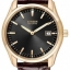 Citizen AU1043-00E นาฬิกาข้อมือผู้ชา Eco-Drive Rose Gold Leather Men's Watch