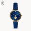 Fossil ES5042 นาฬิกาผู้หญิง Kalya Blue Dial Leather Quartz Women's Watch