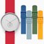 Skagen SKW1120 นาฬิกาผู้ชาย Aaren Kulor Three-Hand Multi-Colored Silicone Quartz + Set Watch Strap Men's Watch