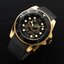 Gucci YA136219 นาฬิกา Dive Gold Snake Rubber Strap 45mm Men's Watch