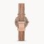 Fossil ES4505 นาฬิกาผู้หญิง Carlie Mini Three-Hand Rose Gold-Tone Stainless Steel Women's Watch