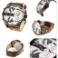 Diesel DZ7394 นาฬิกาผู้ชาย Diesel รุ่น DZ7394, Mr.Daddy 2.0 Chronograph Leather Silver Dial 4 Time Zone Men's Watch