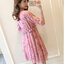 ชุดคลุมท้องแขนระบาย ผ้าชีฟองมีซับใน มีเชือกผูกด้านหน้า น่ารักมากค่ะ M L XL XXL