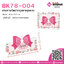 BK78-004 กระดาษปิดปากถุงลายกุหลาบ 3.25นิ้ว @50ชิ้น