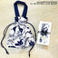 ของชำร่วยงานศพ ถุงผ้าหูหิ้ว หูรูด ผ้าฝ้ายลายญี่ปุ่น 20*22 ซม. ใส่กล่องขาว ติดโบว์ 33.-/ คาดริบบิ้นรอบกล่อง 35.-