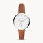 Fossil ES4368 นาฬิกาผู้หญิง Jacqueline Three-Hand Date Brown Leather Quartz Women's Watch
