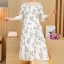 ชุดคลุมท้องเกาหลี เปิดไหล่ก็ได้ แขน3ส่วน ปลายแขนระบาย M,L,XL,XXL