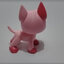 สุนัข เกรทเด้นท์ (Great Dane) สีชมพู ตาสีเขียว หู 2 สี แต้มแดงหน้าผาก