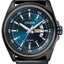 Citizen AW0024-15L นาฬิกาผู้ชาย Eco-Drive Black Ion Plated Blue Dial Men's Watch