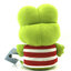 กบเขียว Keroppi เสื้อขาวลายทางแดงขวาง ขนาด 6 นิ้ว