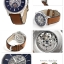 Fossil ME3154 นาฬิกาผู้ชาย Fossil รุ่น ME3154, Townsman 48mm Automatic Light Brown Leather Men's Watch