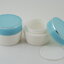 กระปุกครีม (R278) 30 กรัม สี ฟ้า-ขาว แพคละ 4 ใบ