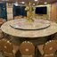 Trp.ทีอาร์พี Round Table 圆桌会议 餐桌 中式餐桌 配有旋转镜组 โต๊ะกลมหินอ่อน 340 ซม. 20 ที่นั่ง จานหมุน 260 ซม.พร้อม Lazysusan เลซี่ซูซาน จานหมุน ระบบหมุนด้วยไฟฟ้าแบตเตอรี่แบบชาร์ท มีรีโมทกดเดินหน้า ถอยหลัง เร่งหมุนเร็วหรือช้าได้