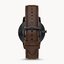 Fossil FS5551 นาฬิกาผู้ชาย Minimalist Three-Hand Brown Leather Watch Quartz Men's Watch