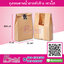 ถุงกระดาษน้ำตาลพับข้าง เจาะใส 12x23.5x5 ซม.