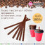ก้านคนกาแฟพลาสติก สีน้ำตาล