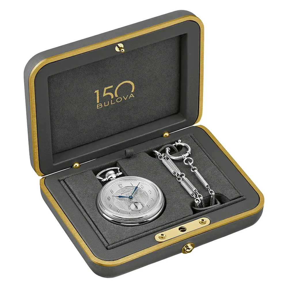 Bulova 96A325 นาฬิกาพก Bulova Archive Series Art Deco 150th Anniversary Pocket Watch Swiss Limited Edition of 350 Pcs.