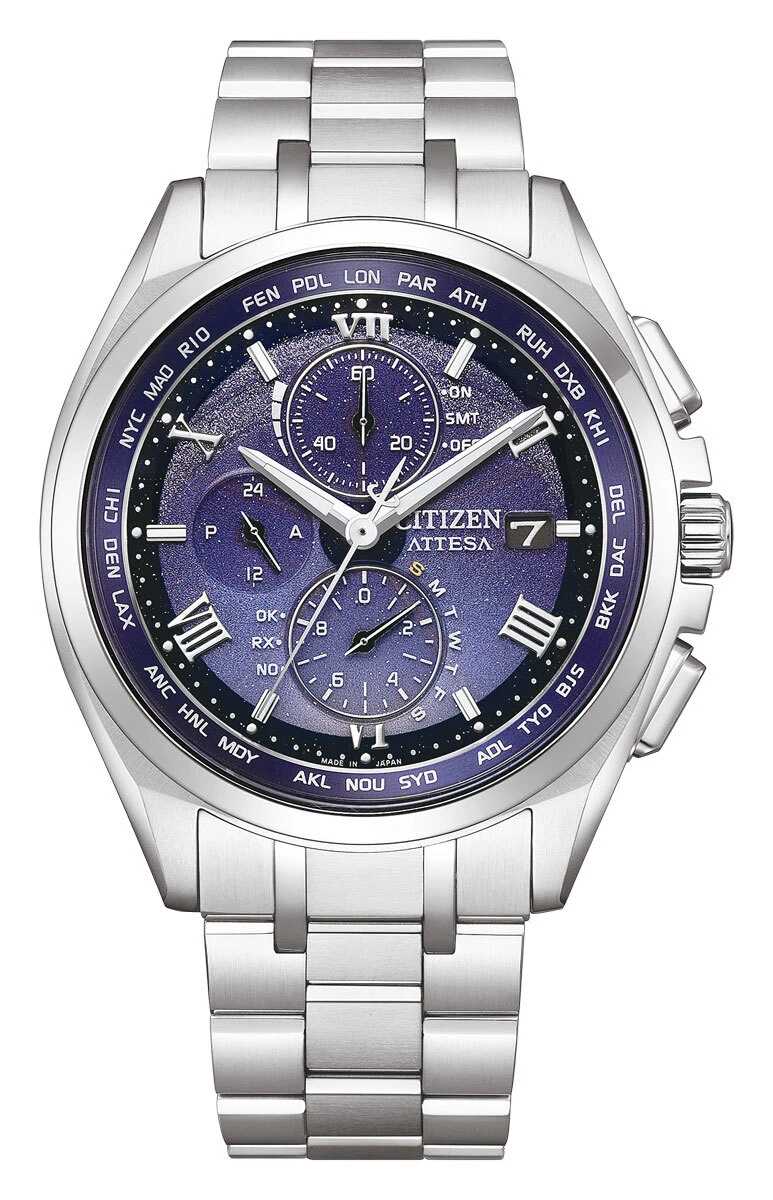 Citizen AT8240-66L นาฬิกาผู้ชาย Attesa Radio Controlled Titanium Eco-Drive Men's Watch