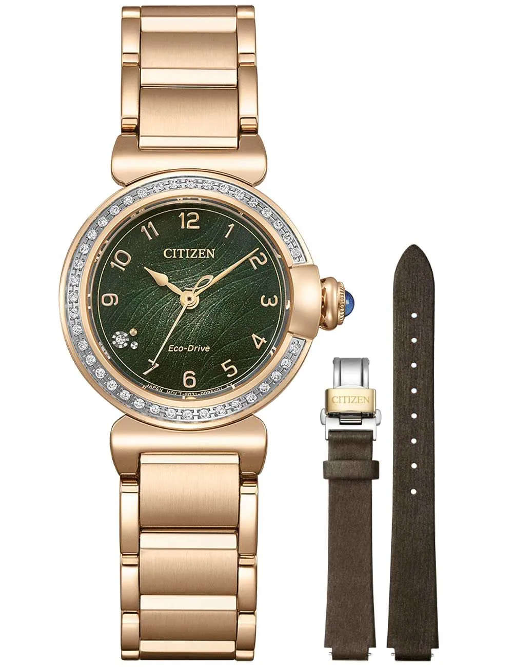 Citizen EM1123-62X นาฬิกาผู้หญิง Citizen L Mae Diamond: 40 Pcs Women's Watch