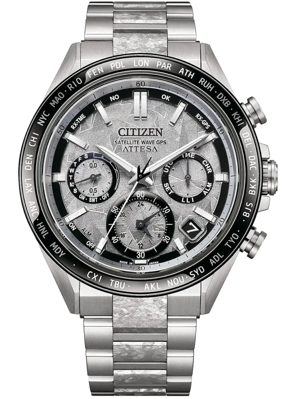 Citizen CC4076-65A นาฬิกาผู้ชาย ATTESA Satellite Wave GPS Eco-Drive Titanium Limited Men's Watch