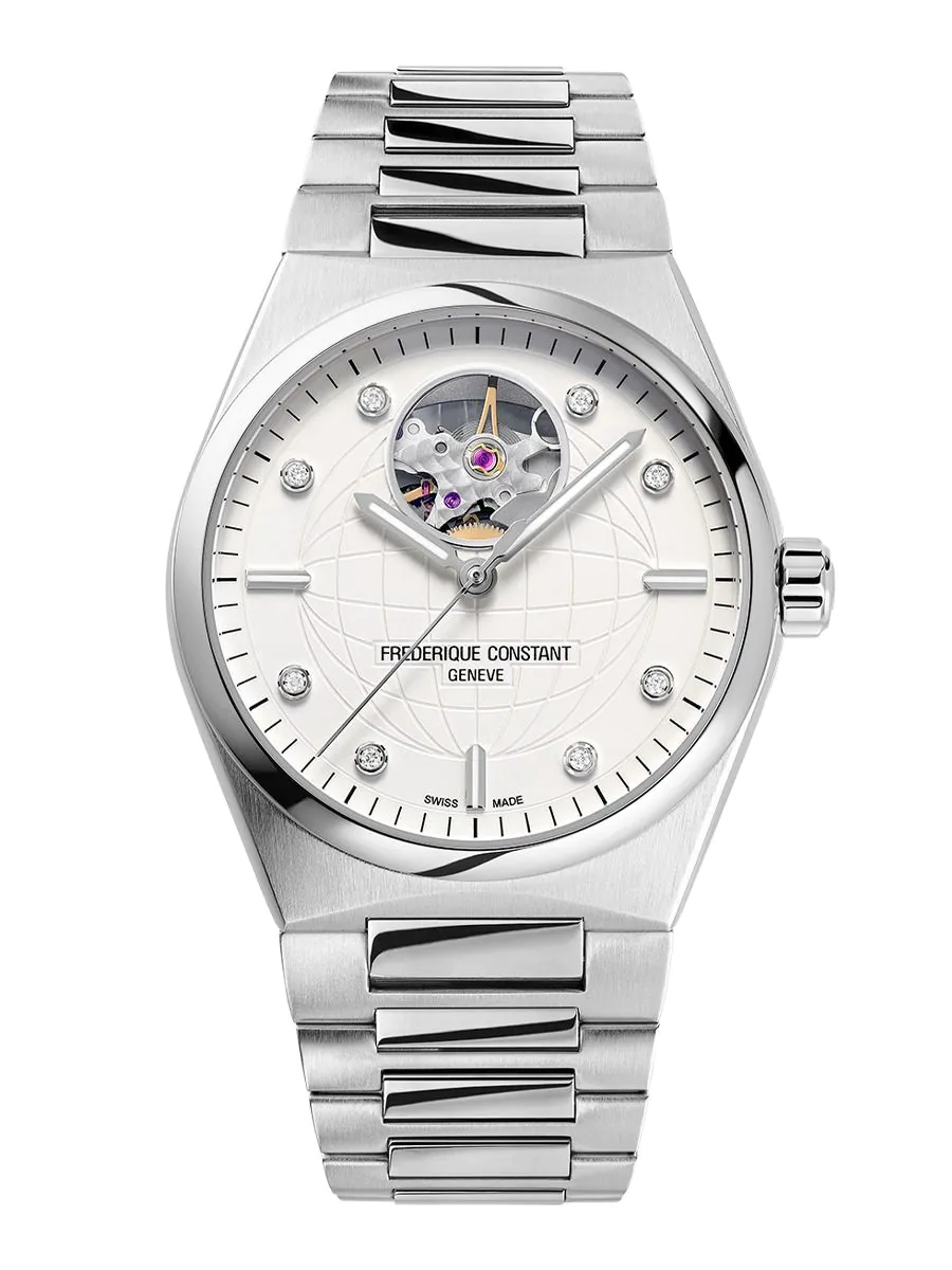 Frederique Constant FC-310SD2NH6B นาฬิกาผู้หญิง Heart beat Diamonds Highlife Automatic Women's Watch + แถมสาย