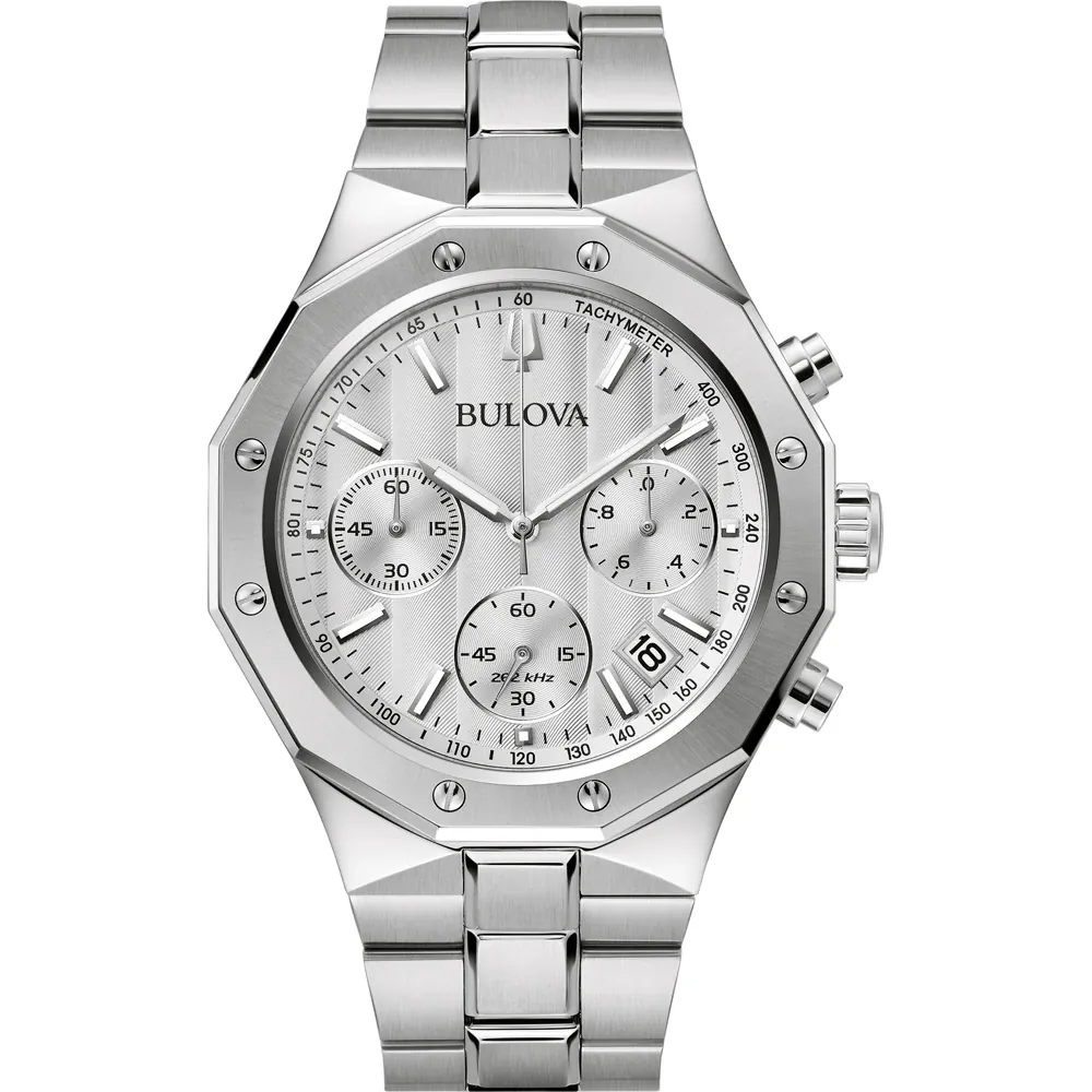 Bulova 96B408 นาฬิาผู้ชาย Chronograph Precisionist Quartz Men's Watch